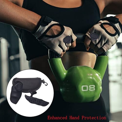 Anti-Slip Workout Rubber Weight Grips, Ergonomic Rubber Hand Protector Gloves for Weight Lifting Palm Protection, Anti-Slip Gym Grips for Pull-Ups Training and Exercise Men Women, 2 Pairs