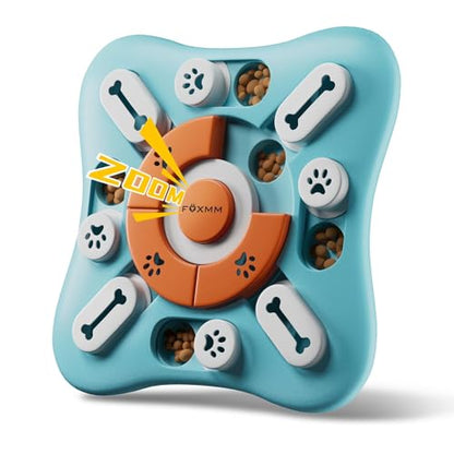 FOXMM Interactive Dog Puzzle Toy - Treat Dispensing Dog Enrichment Toys to Keep Them Busy, Squeaky Cognitive Training & Mental Stimulation, Fun Slow Feeder, Ideal Gifts for Dogs, Puppies, Cats