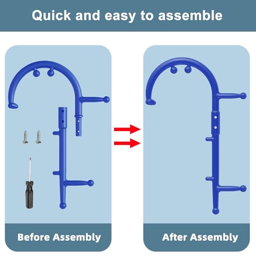 KEINE MARKE Massage Trigger Point Cane Body Deep Tissue Handheld Back, Neck, Shoulder, Leg and Feet Massager Rod, Muscle Release Tool Self Massage Hook Cane for Women & Men (Upgraded Blue)