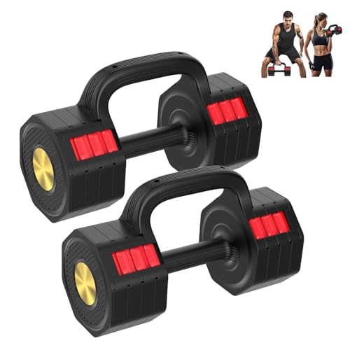 Adjustable Dumbbell Set, 4 Levels Weights Dumbbell Set with Each 5lb/10.3lb/15.4lb/20.5lb, Adjustable dumbbells Paired with ergonomic Handle for Home Gym Strength Training