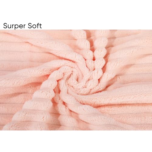 Luxury 4-Piece Quick-Dry Bath Towel Set 27.5X 55 Inches – Ultra Soft Microfiber for Bathroom, Bar, Pool, Gym & Travel – Elegant Twill Design - color: 4pink