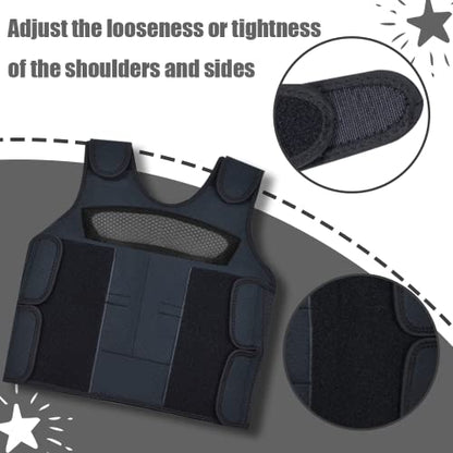 Weighted Vest for Kids Including 6 Removable Weight, (X-Small, Ages 1 to 3) - color: Black, size: Extra Small