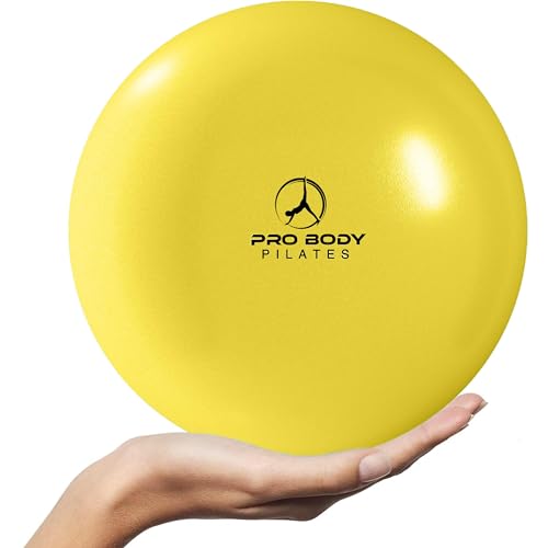 ProBody Pilates Exercise Balls Physical Therapy - 9 Inch Small Exercise Ball for Between Knees for Rehab, Barre, Core, Stability & Yoga - color: Yellow