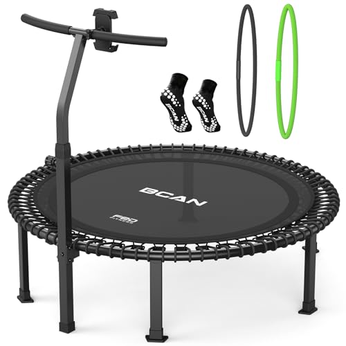 BCAN BT4 Soft Land Pro Adult Bungee Rebounder Trampoline Handle|FED Fitness - color: 48IN-Black