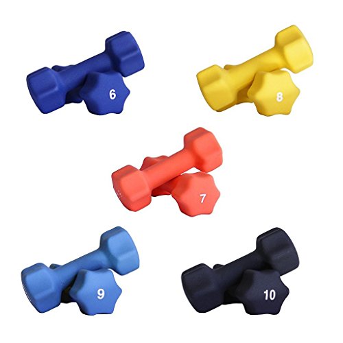 Neoprene Dumbbell Set- 12 Pairs w/Rack