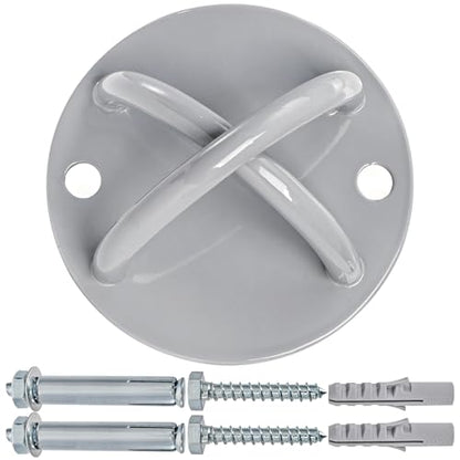 Wall Mount Bracket for Suspension Straps, Ceiling Anchor X Mount for Rings, Body Weight Strength Training Systems, Yoga Swings & Boxing Equipment