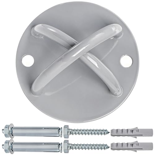 Wall Mount Bracket for Suspension Straps, Ceiling Anchor X Mount for Rings, Body Weight Strength Training Systems, Yoga Swings & Boxing Equipment