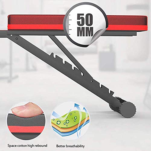 Foldable Sit-Ups Dip Stand Weight Bench Home Gym Weightlifting Stand for Full Body Training Adjustable Dumbbell Bench Multi-Function Fitness Stool
