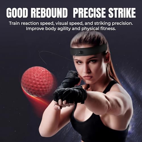 Boxing Reflex Ball for Adult Training, Fitness and Entertainment Home Use - with Headband, Ideal for Reaction, Punching Speed, Fight Skill