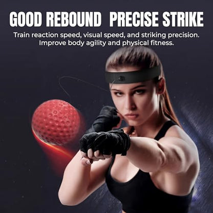 Boxing Reflex Ball for Adult Training, Fitness and Entertainment Home Use - with Headband, Ideal for Reaction, Punching Speed, Fight Skill