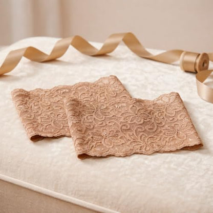 Bandelettes Original Patented Elastic Anti-Chafing Thigh Bands *Prevent Thigh Chafing* - color: Beige Dolce, size: Medium