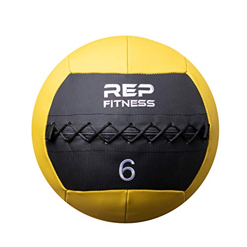 REP Weighted Slam Balls for Home Gym Fitness | 5-30 lb Soft Textured Medicine Ball Sizes | Heavy Sand-Filled Workout Weights for Strength, Core Training, Crossfit, Conditioning & Slam Ball Exercises - style: 6 lbs