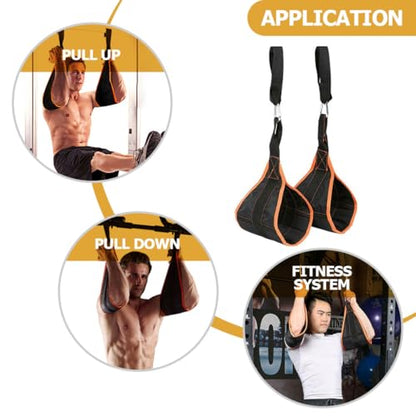 YARNOW Ab Training Sling Strap Set for Home Gym, Sturdy Adjustable Abs Training Belt with Orange-black Suspension Strap, Professional Fitness Accessory for Daily Core Workout
