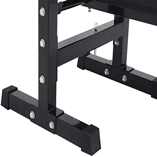 Adjustable Workout Bench, Foldable Sit Up Bench, Weight Bench, Dip Stand, Squat Stand, Home Gym, Bench Press, Workout Equipment for Strength Training