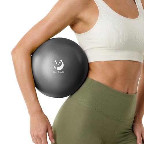 Slim Panda Pilates Ball, 9 Inch Small Exercise Ball, Anti Burst Mini Yoga Ball for Stability, Workout, Barre, Core Strength, Physical Therapy, Balance, Stretching - color: 1 Black