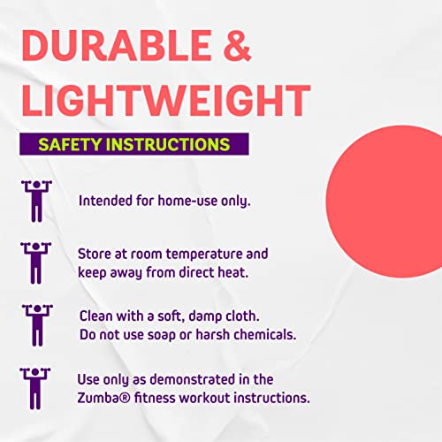 Zumba Toning Sticks 1 lb Weights Set of 2, 1 Pound Hand Weights for Women, Dumbbell Weight Set, Durable and Light 1 Pound Weights Set of 2