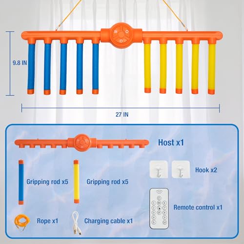ATG Reflex Drop Sticks Challenge Game - Hand Eye Coordination& Reaction TimeTraining Toys - 3 Adjustable Speed Modes,Remote Control, Solo/Dual Play - Fun Catch Falling Sticks Game for Kids & Adults