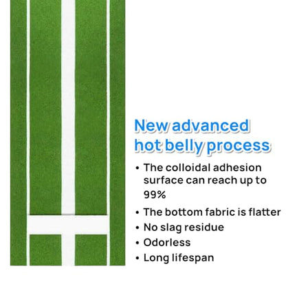 Softball Pitching Mat - 10' X 3' Indoor/Outdoor Training Aid with Pitching Mound - Ideal for Skill Development & Practice - High Traction, Premium EVA Pitching Mound-Green/Red - color: ‎Green