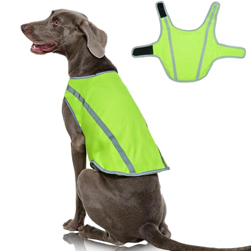 FUAMEY Dog Reflective Vest for Large Dogs,Dog Hunting Vest High-Visibility - color: Green, size: 3X-Large