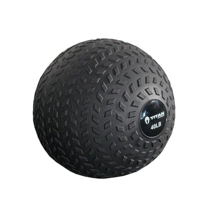 Titan Fitness Rubber Tread Slam Ball, Dead Bounce, Weight Workout - Throw, Catch, Slam, Twist - style: 40 lb
