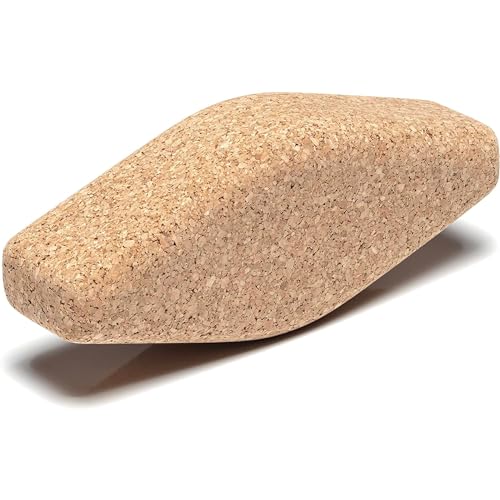 Go4Cork Cork Yoga Egg Block - Oval | 11 x 4 x 3" | Unique Shape for Comfort Grip | Non-Toxic, Alternative To Foam | Odorless, Soft, Non-Slip Wedge | Sustainable & Eco Yogi Gift