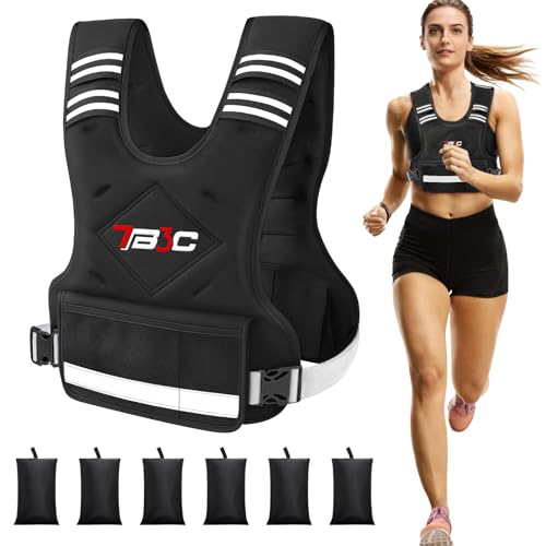 TB3C Adjustable Weighted Vest Woman, 4-10/11-20/20-30 LB Weight Vest for Women, Plus Size Womens Weighted Vest - color: Black, size: 20-32LB