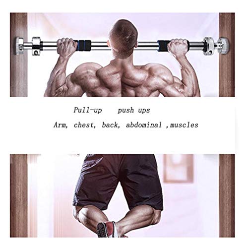 Fitness Equipment Pull-Up Bars Adjustable Horizontal Bar, Doorway - Wall Mounted Chin Up - No Screws - Home Gyms Exercise Fitness Equipment 65-115Cm
