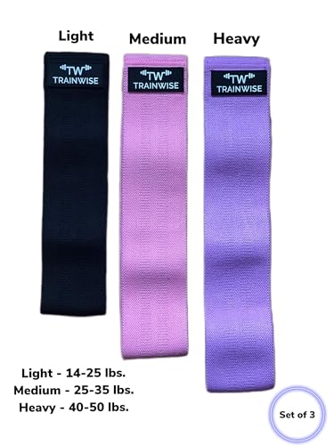 Thigh Resistance Bands Booty Butt Legs Set of Three Non Slip Fabric Women Men Unisex