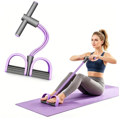 Pedal Resistance Band with Handle,4/6/8 Resistance Levels Elastic Pull Rope, Portable Fitness Bands for Leg Butt Training, Home Gym, Yoga, Pilates