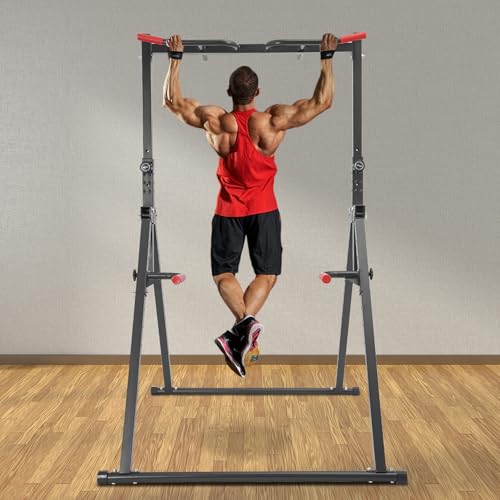 Pull Up Bar Power Tower Dip Station, Triangular Pull Up Bar Strength Training Device,Adjustable Heavy Duty, Load-Bearing 440.92lbs, For Living Rooms, Gyms, Sports Centers.