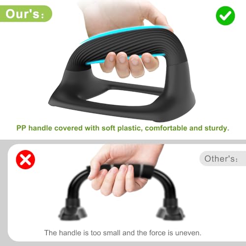 Push Up Bars, Ergonomic Pushup Handles for Home Gym Training - color: B: Black