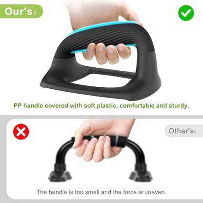 Push Up Bars, Ergonomic Pushup Handles for Home Gym Training - color: B: Black