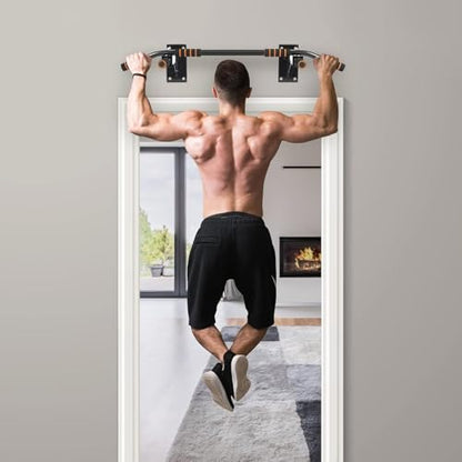 Wall Mounted Pull Up Bar Adjustable Height Heavy Duty Mounted Pull Up Bar Strength Training Equipment for for Indoor Home Gym Workout, Equipment Fitness Stand Supports to 440 Lbs