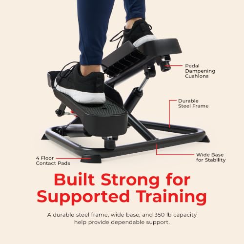 Sunny Health & Fitness Twist Stair Stepper with Resistance Bands - color: Black Onyx