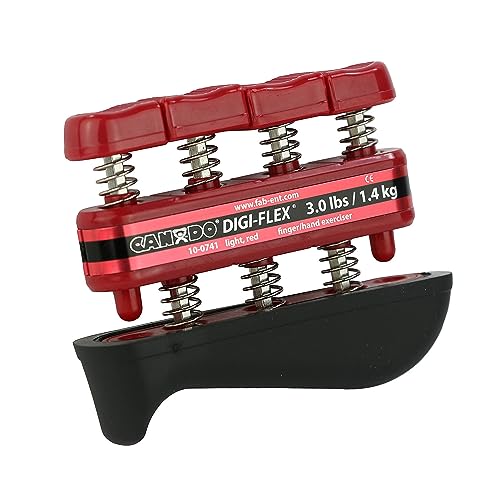 CanDo Digi-Flex Hand and Finger Exerciser Red Light- For Dexterity, Strength, and Flexibility for Fingers, Hands, and Forearms