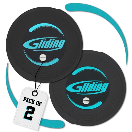 Gliding Discs for Working Out - Exercise Sliders for Carpet & Hardwood Floors 1 Pair, Authentic Workout Sliders Disc for Full Body Resistance Workout, Includes 4 Streaming Video Workouts - color: Black (Carpet), style: Carpeted Floors & Rugs