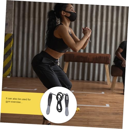 Kisangel Smart Jump Rope with Digital Counter for Fitness Training Steel Wire Skipping Rope for Adults for Calorie Burning and Endurance Building