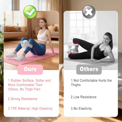 HOTSWEAT Thigh Exerciser, Inner Thigh Exerciser, Thigh Trainer Kegel Exerciser for Women with Adjustable Resistance, Thigh Toner Workout Equipment Pilates Ball for Home Gym