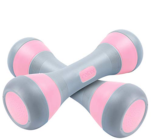 Nice C Adjustable Dumbbells, Neoprene Hand Weights - style: Pink 4.5lb Pair