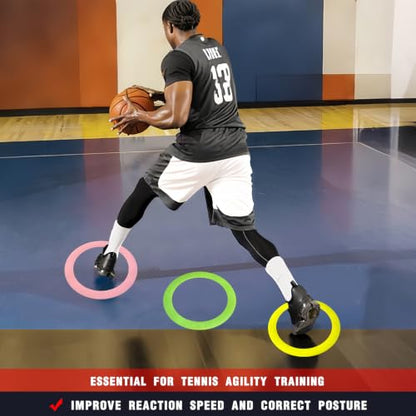 Colorful Anti Slip Safety Agile Ring Speed Ring 3 PCs Speed and Agility Training Equipment Basketball Training Equipment Sports Agility Training Skill Improvement Equipment - color: Orange
