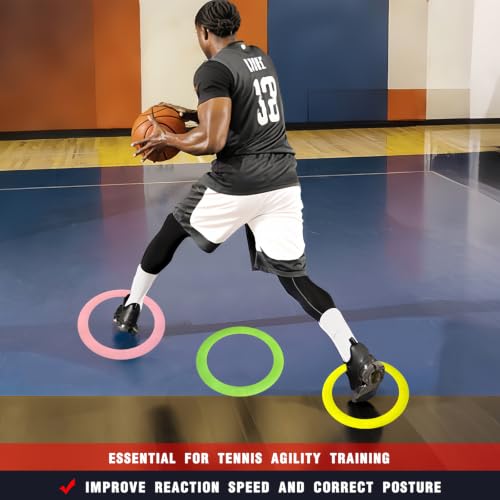 Colorful Anti Slip Safety Agile Ring Speed Ring 3 PCs Speed and Agility Training Equipment Basketball Training Equipment Sports Agility Training Skill Improvement Equipment - color: Blue