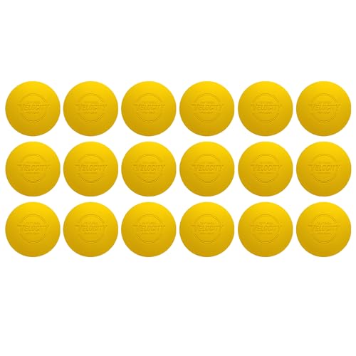 Velocity Pro Grip Lacrosse Balls - 6, 12, 18, 60 and 120 Packs - Certified for Youth, Club, High School, CLA, and College Game Play - color: Yellow, size: 18 Balls