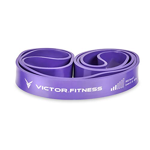 Rise Bands Heavy-Duty Exercise Resistance Band for Physical Therapy, Fitness, Muscle Development, Rehab, Mobility, Stretching, and More - color: Violet Level 3 (35-85lbs)