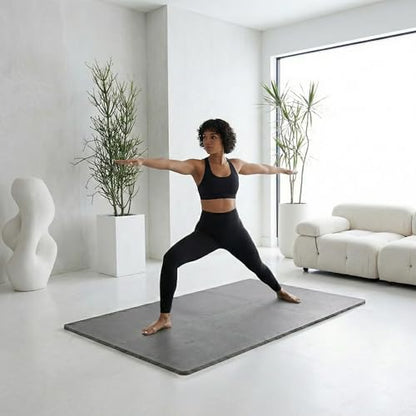 BalanceFrom Puzzle Exercise Mat 1/2" Thick, EVA Interlocking Foam Floor Tiles for Home Gym, Mat for Home Workout Equipment, Floor Padding for Kids, Gray, 24 in x 24 in x 1/2 in, 48 Sq Ft - 12 Tiles