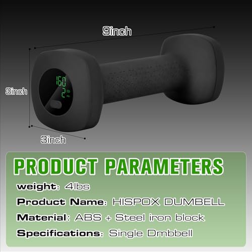 Smart Dumbbell,HISPOX Weight Dumbbell(Sold in Single) with Timing and Counting