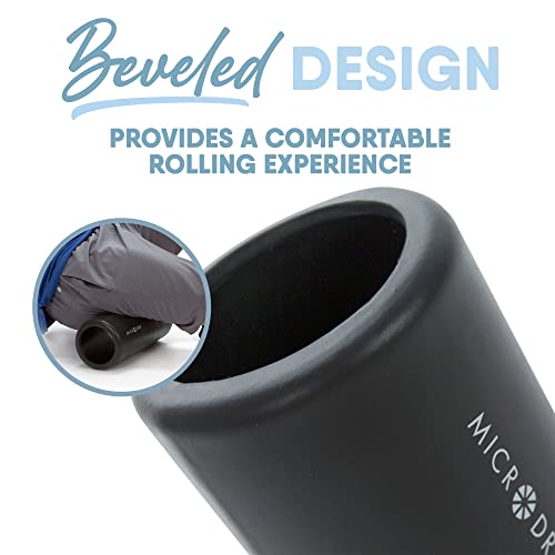 MICRODRY Deluxe Fitness Foam Back Roller for Muscle Relief, Roller for Yoga, Stretching, Deep Tissue Firm Massage & Trigger Point Release, Exercise Workout at Home or Gym, 13x5.3, Dark Grey