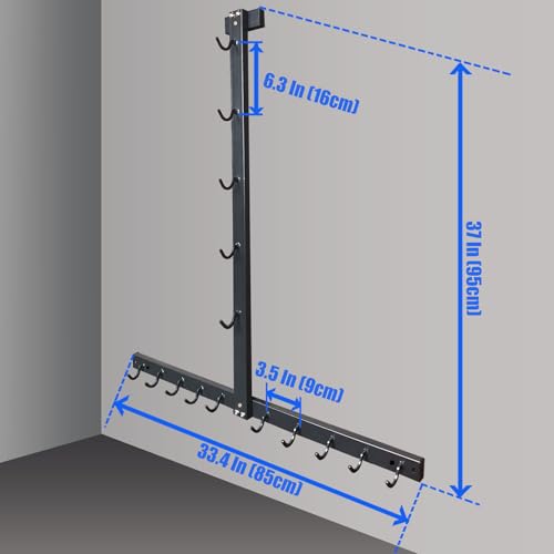 BLUSLM Lat Pull Down Bar Gym Accessory Rack, Lat Pulldown Attachments Cable Attachment Storage Rack for Mag Grip - Home Gym Fitness Heavy Duty A-Frame Stand