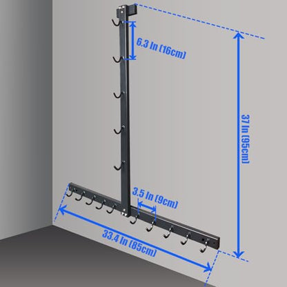 BLUSLM Lat Pull Down Bar Gym Accessory Rack, Lat Pulldown Attachments Cable Attachment Storage Rack for Mag Grip - Home Gym Fitness Heavy Duty A-Frame Stand