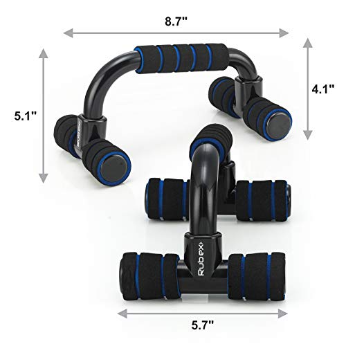 RUBEX Push Up Bars Push Up Handles for Floor Pushup Strength Training with Foam Grip and Non-Slip Handles Structure - for Perfect Floor Home Exercise, Gym and Press Fitness