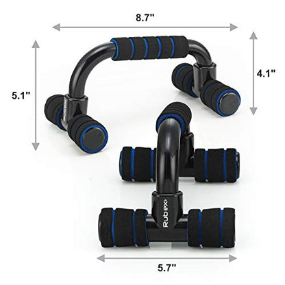 RUBEX Push Up Bars Push Up Handles for Floor Pushup Strength Training with Foam Grip and Non-Slip Handles Structure - for Perfect Floor Home Exercise, Gym and Press Fitness